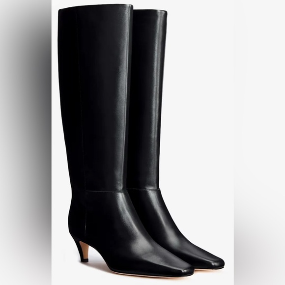 REFORMATION REMY Black Leather Knee High Boots Size US 6 $498 - Picture 8 of 9